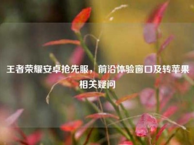 王者荣耀安卓抢先服，前沿体验窗口及转苹果相关疑问