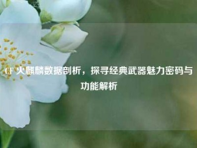 CF 火麒麟数据剖析，探寻经典武器魅力密码与功能解析