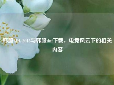 韩服LOL 2015与韩服dnf下载，电竞风云下的相关内容