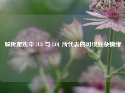 解析游戏中 JLL 与 LOL 所代表的可恨复杂情绪