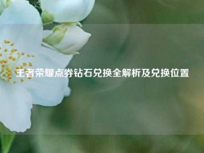 王者荣耀点券钻石兑换全解析及兑换位置