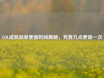 LOL成就勋章更新时间揭秘，究竟几点更新一次