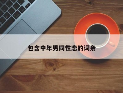 包含中年男同性恋的词条