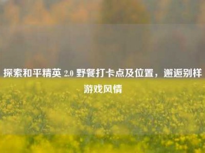 探索和平精英 2.0 野餐打卡点及位置，邂逅别样游戏风情