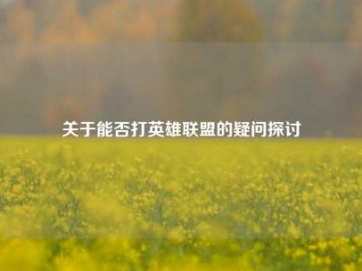 关于能否打英雄联盟的疑问探讨