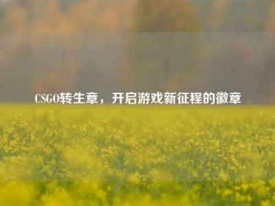 CSGO转生章，开启游戏新征程的徽章
