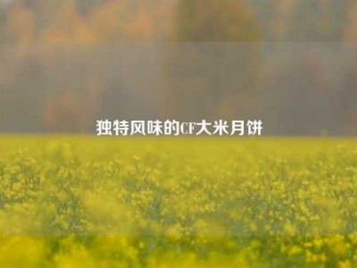 独特风味的CF大米月饼