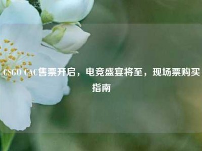 CSGO CAC售票开启，电竞盛宴将至，现场票购买指南