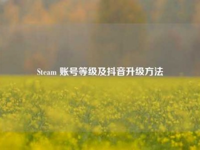 Steam 账号等级及抖音升级方法