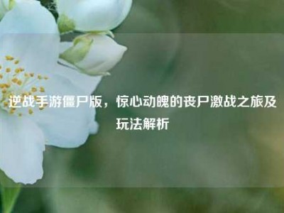 逆战手游僵尸版，惊心动魄的丧尸激战之旅及玩法解析