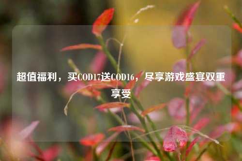 超值福利，买COD17送COD16，尽享游戏盛宴双重享受