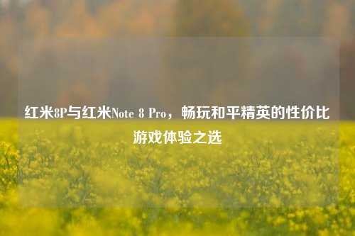 红米8P与红米Note 8 Pro，畅玩和平精英的性价比游戏体验之选