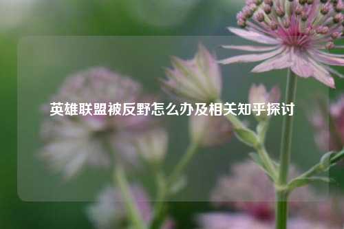 英雄联盟被反野怎么办及相关知乎探讨