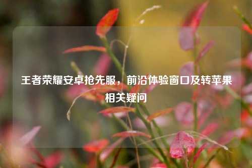 王者荣耀安卓抢先服，前沿体验窗口及转苹果相关疑问