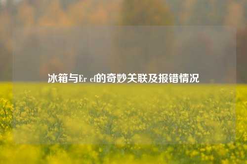 冰箱与Er cf的奇妙关联及报错情况