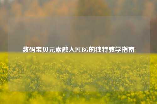 数码宝贝元素融入PUBG的独特教学指南