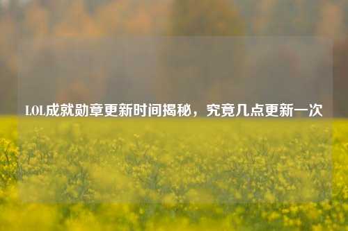 LOL成就勋章更新时间揭秘,究竟几点更新一次